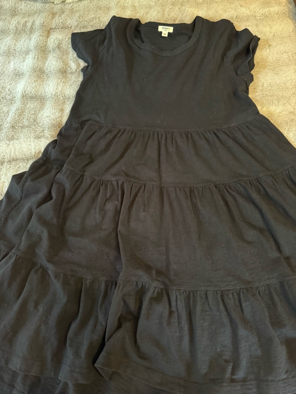 Dylan Black Women's Short-Sleeve Tiered Dress - Picture 9 of 9